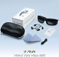 Lunettes vidéo intelligentes HD 1080P avec enregistrement audio sans fil, caméra, appels téléphoniques, musique, pour le sport et la vie quotidienne