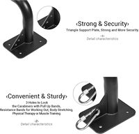 Barre de traction pour porte avec niveau de mesure pour exercices de fitness et entraînement en salle de sport