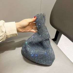 Bolso de Mano de Lujo para Mujer, Diseño de Caramelo, Satinado, con Pedrería, Cadena Brillante, Correa para el Hombro, Poliéster Brillante - Product Image 6