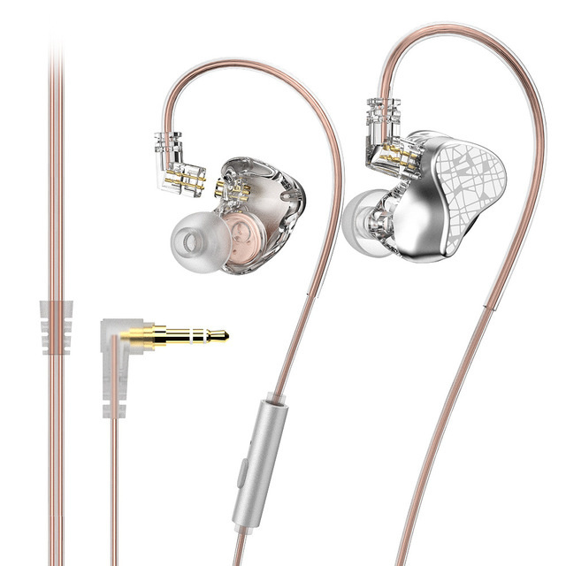 Lafitear LM4 In-Ear Dynamic Headphones HiFi Music Earbuds Wired Sport Gaming Earphones with Detachable Cable