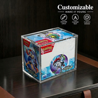 Boîte de présentation en acrylique transparent UV personnalisée avec couvercle magnétique pour collection de cartes PTCG - Protection et rangement pour vos voyages ensembles