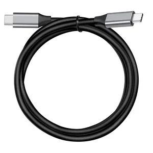 Fabricado directamente por nuestra empresa, ofrecemos un cable de carga rápida USB 3,2 100W20V5A revestido de aluminio plateado