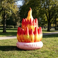 Torche de feu gonflable LED personnalisée de 2 m, modèle de feu de camp lumineux, décoration publicitaire pour scène, événement, festival, concert, vacances, club