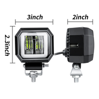 Barre lumineuse LED carrée étanche DXZ 20W 3 pouces 7D, éclairage de travail LED 5 pouces 10D DC12V-24V pour moto, tout-terrain, voiture, bateau