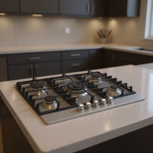 เตาแก๊สแบบฝัง Ace Snown 5 หัวเตา 860510120 มม. แผงสแตนเลสสีเงิน สำหรับใช้ในครัวเรือน - Product Image 2