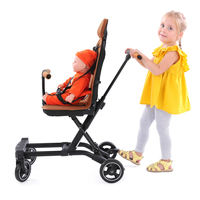Poussette bébé légère et portable 4-en-1 multifonction, pliage compact, transport facile, système de voyage, cadre en alliage, tissu, 3 ans