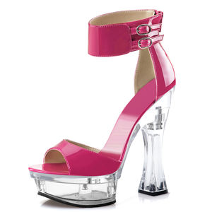 Sandalias de Plataforma con Tacón Grueso y Punta Abierta de 14 cm para Pole Dance, Talla Grande, Zapatos Góticos de Moda para Bailarina Exótica, Espectáculo de Vestuario Completo - Product Image 1