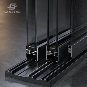 Fenêtre coulissante en aluminium à rupture de pont thermique Sanjing, double vitrage avec gaz argon pour une efficacité énergétique supérieure - Product Image 2