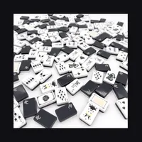 Ensemble de Mahjong Américain Magique de Production Industrielle, 160 Tuiles, 2 Couches, Tuiles en Acrylique Sculptées, Idéal pour les Tuiles de Mahjong d'Halloween