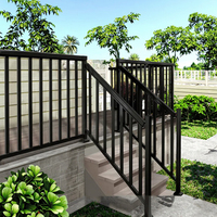 Personnalisé traité thermiquement intérieur/extérieur en aluminium Art balcon garde-corps escalier main courante Villa clôture et terrasse garde-corps modèles 3D