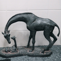 Statue de girafe en métal de grande taille de 3 m de haut pour la décoration de jardin à vendre