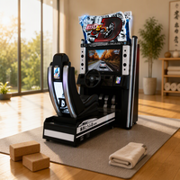 Machine de jeu d'arcade de course Lechuang à monnayeur, construction en métal, plastique et acrylique, interface en anglais, garantie 1 an, à partir de 6 ans