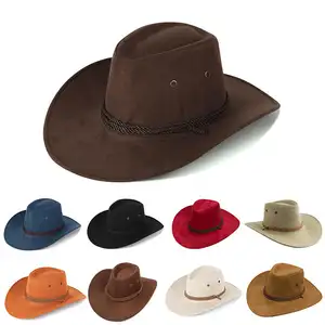 Unisex Western Cowboy Hat Fashionable Suede Outdoor Sun Shading Hat For Men Women Custom Size Felt For Summer Winter Parties