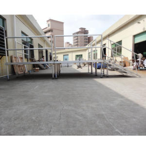 Escenario Móvil Ligero de Aluminio con Plataforma Antideslizante para Eventos de DJ al Aire Libre, Fácil de Montar y Desmontar, No Requiere Electricidad - Product Image 4