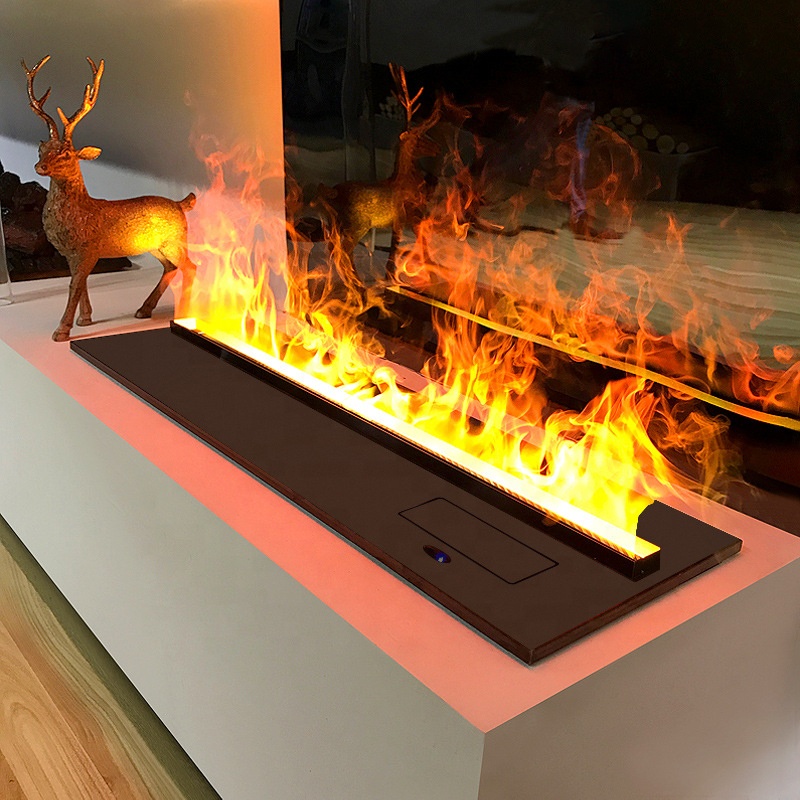 Water Steam Indoor Vapor Atomizing Mist Insert Neon Flame Artificial Decorative Led 3d Intelligent Electric Fireplace