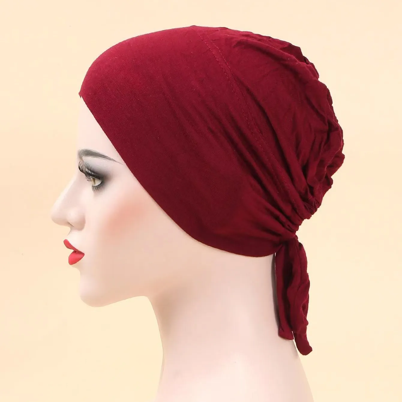 Commercio all'ingrosso 2022 nuove donne cappello turbante musulmano modale mercerizzato cotone elastico cappello inferiore cappello regolabile chemioterapia Bandana