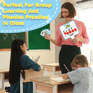 Tuiles magnétiques pour l'apprentissage de l'orthographe et des sons, jeux de lecture pour enfants, boîtes Elkonin, tableau effaçable à sec - Product Image 3