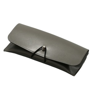 Étui à lunettes souple en cuir PU noir et gris unisexe personnalisé avec logo et cordon - Product Image 5