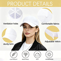 Gorras de Béisbol Blancas al por Mayor, Gorras de Béisbol Lisas Ajustables para Hombre, Gorras Trucker, Gorras de Béisbol al por Mayor para Mujer