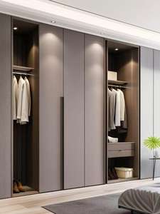 <span class=keywords><strong>Armario</strong></span> Moderno Independiente Personalizado con Puertas de Vidrio, Cajones y Estantes Abiertos para Dormitorio, Sala de Estar o Vestidor - Product Image 4