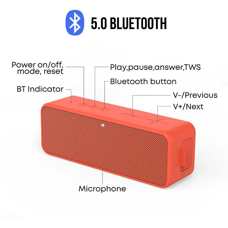 CE ROHS FCC10WスーパーベースポータブルスピーカーIPX7防水Bluetoothスピーカーボックス屋外TF AUX MIC TWS