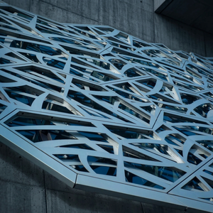 Panneaux de mur-rideau contemporains en aluminium avec design sculpté pour revêtement extérieur de bâtiment - Product Image 1