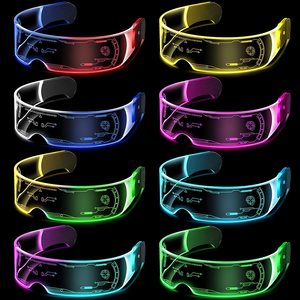 Gafas plegables EL brillantes para fiesta de <span class=keywords><strong>Halloween</strong></span>, Festival de Navidad, concierto brillante, fiesta de baile, gafas LED brillantes - Product Image 2