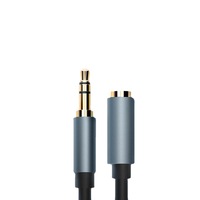 Haute qualité personnalisé or mâle femelle 3.5mm Audio Jack câble Audio pour casque d'ordinateur pour Microphone moniteur lecteur DVD PVC