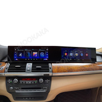 MOOKAKA 12,3 pouces 1920*720P Android 13 8 cœurs Écran tactile Carplay Auto pour X5 X6 E70 E71 2007 Radio CIC GPS Lecteur Navi