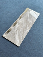 Carrelage de sol d'escalier en porcelaine pleine masse moderne de la collection Premium SPG Guangdong 470x1200 10MM, marche monobloc, glaçure plaquée or