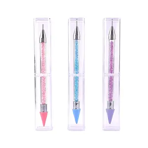 Fabriek Verkochte Dubbele Kop Nail Art Steentjes Diamant Puntpen Borstel Manicure Decoratie Tool