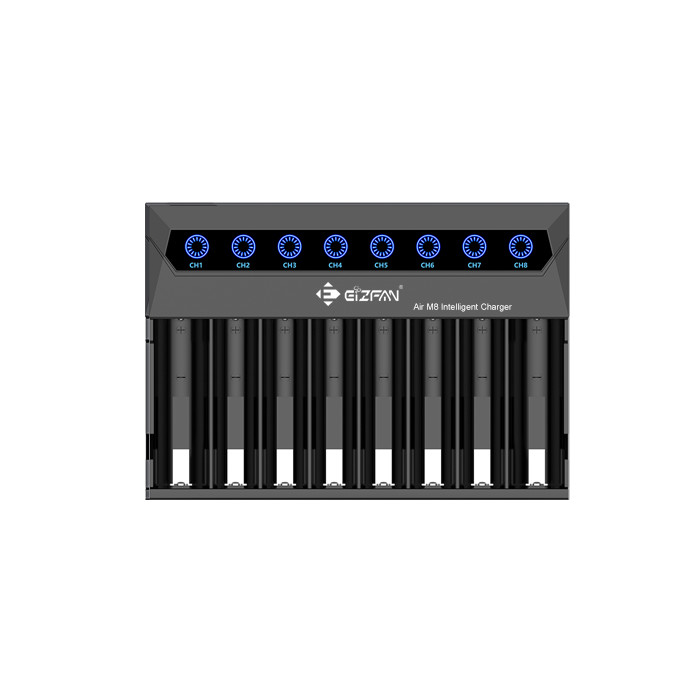 Wholesales Eizfan M8 Universal Battery Charger 18650 battery charger for 1.2V 3.6V 3.7V Rechargeable Battery with 8 Slots