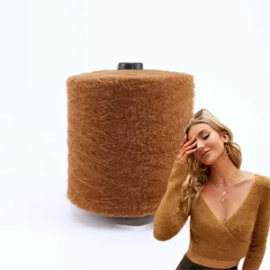 Factory Direct Sale Eyelash Fancy Mink Yarn 2cm 3cm 4cm 8cm 100% Nylon Soft Feather Yarn For Knitting And Weaving
