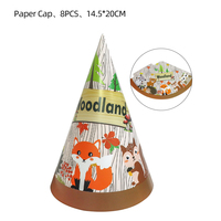 Articles de fête pour animaux Assiettes à couverts jetables Set de serviettes pour les enfants sur le thème de la forêt de la jungle Décorations de vacances d'anniversaire