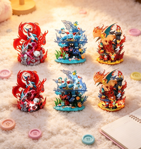 [DST] Statue LED Diorama Édition Personnalisée 3 Designs Vortex de Feu, Récif Aquatique, <span class=keywords><strong>Tour</strong></span> de Roche Scellée - Product Image 4
