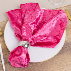 Fabricant de serviettes de table en velours froissé avec finition texturée pour les acheteurs de réceptions de mariage - Product Image 1