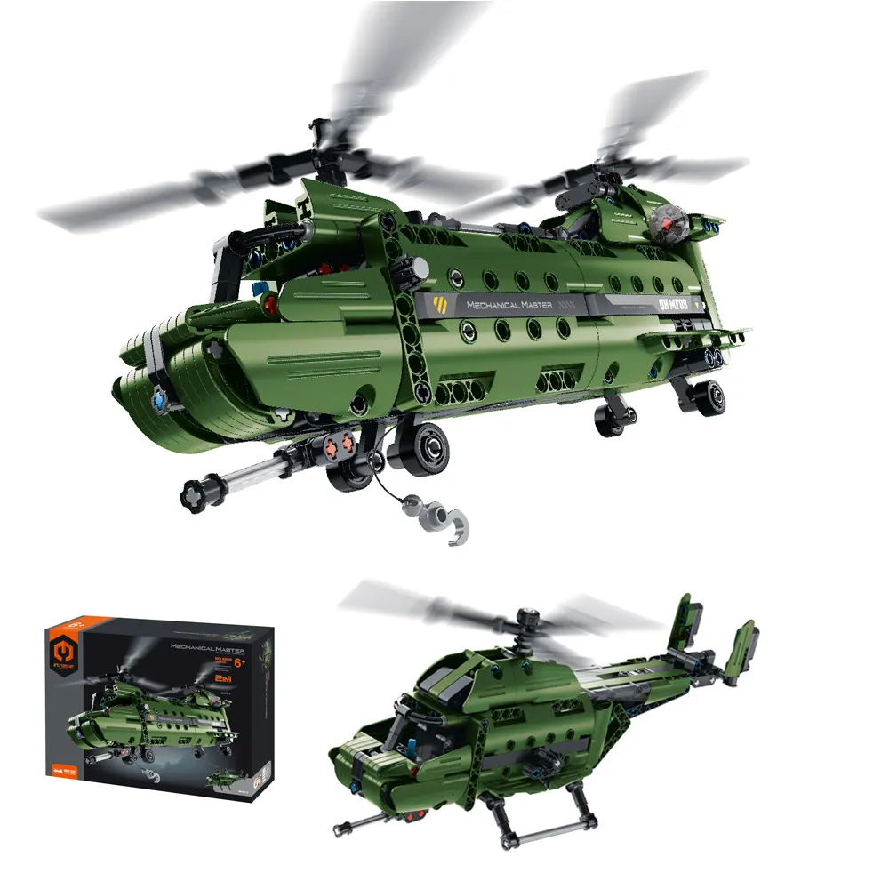 Cadeau d'étudiant tige 393 pièces 2 en 1 éducation apprentissage hélicoptère jouet blocs de construction ensembles jouets militaires pour enfants