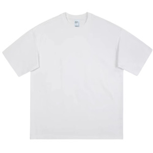 T-shirt homme coupe ample, poids lourd 320 GSM, couleur unie, coupe carrée courte, décontracté, surdimensionné, haute qualité - Product Image 2