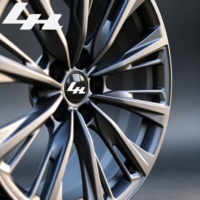 Rines de Aleación Forjados de una Pieza, de 17-24 Pulgadas, Color Gris Metálico, Diseño Delgado Multirradio, Personalizables con Cualquier Logotipo PCD, Compatibles con Todos los Autos