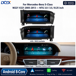 Reproductor de DVD para Auto Qualcomm para Mercedes Clase <span class=keywords><strong>S</strong></span> W221 V221 2005-2013 NTG3.0 3.5, Unidad Principal con GPS, Navegación, Multimedia y Reproductor de Video - Product Image 1