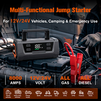 Démarreur de secours haute performance 8000A Peak 12V&24V |   Booster de batterie de camion de grande capacité 56000mAh