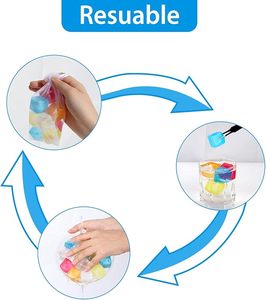 Paquet en plastique lavable de 20 <span class=keywords><strong>glaçons</strong></span> colorés carrés réutilisables sans dilution pour garder les boissons froides pour la boisson - Product Image 5