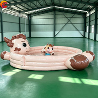 Jeu de combat de taureau gonflable de couleur personnalisée, taureau de rodéo gonflable pour fête foraine