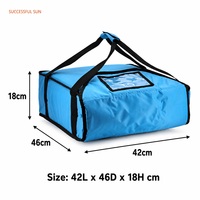 Sac isotherme imperméable pour pizzeria, taille moyenne, doublure en aluminium, fermeture éclair en mousse, logo personnalisé, vente en gros, sac de livraison de pizza
