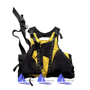 <span class=keywords><strong>Gilet</strong></span> <span class=keywords><strong>de</strong></span> <span class=keywords><strong>sauvetage</strong></span> <span class=keywords><strong>jaune</strong></span> certifié EN ISO 12402, flottabilité 50N, bandes réfléchissantes pour le surf et la natation, fabriqué en mousse EPE durable - Product Image 3