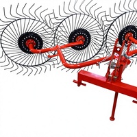 Râteau à disques latéral simple à roue unique, haute efficacité, portable, pour l'agriculture, la tonte des insectes, la pelouse, le foin, avec roulement d'engrenage et PTO