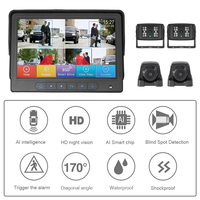 Monitor de cámara de 7 pulgadas para coche, Monitor de vídeo de advertencia de 4 canales para camión, Rv, autobús, barco, novedad