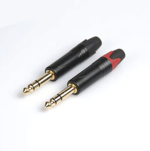 1/4 Золотая заглушка 6,35 мм с моно-алюминиевым разъемом 6,5 микро-металлическим золотым покрытием мужской разъем для микрофона - Product Image 3