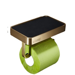 Porte-papier toilette standard en alliage de zinc chromé, accessoire de salle de bain mural carré - Product Image 4