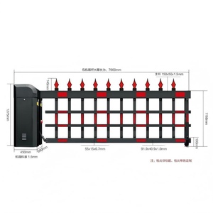 Système de barrière coulissante automatique RFID pour parking scolaire, en acier galvanisé et alliage d'aluminium, avec bras abattant, télécommande Zhanjiang - Product Image 6